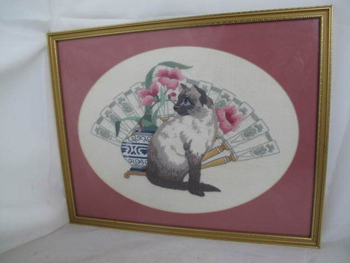 Siamese cat picture - picture, hand