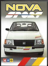 Vauxhall Nova Sport 1.3 1984-1985 UK Market Foldout Sales Brochure