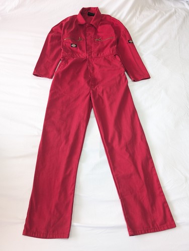 Dickies red colour boilersuit - red,