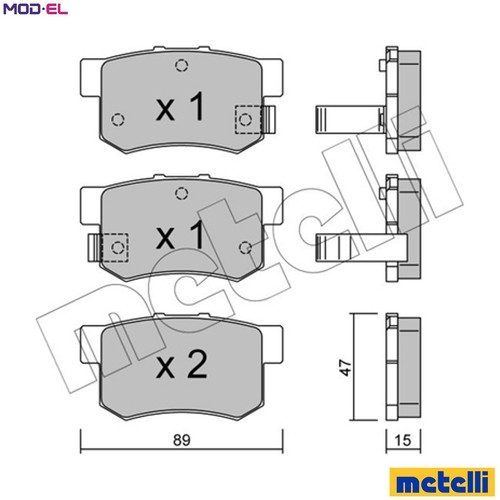 Brake pad set - set, disc