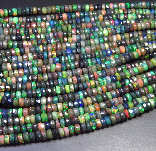 Natural black opal ethiopian - black,