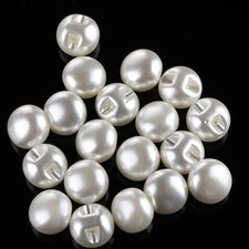 5pcs Ivory Pearl Bead Buttons