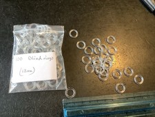 Pack Of 100 Clear Plastic Blind Rings 13mm Diameter