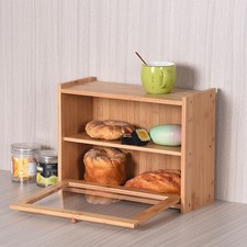 Bamboo Bread Box 2 Tiers