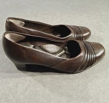 Piccadilly Brasil Cabin Crew Shoes Womens UK 3.5 Brown Leather Cushioned Airline