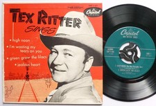Tex Ritter Tex Ritter Sings EP Capitol EAP1-431 EX/EX 1953 7" EP in picture s...