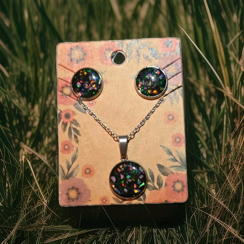 Galaxy black fire opal - galaxy,