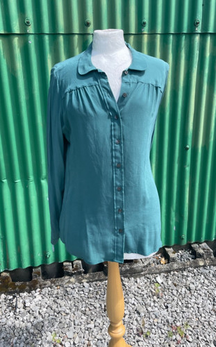 Brora 100 silk crepe - brora, green