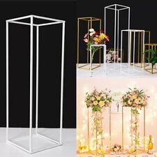 40-100cm Metal Flower Pedestal Stand Plinth Wedding Decor Centrepiece Gold White