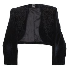 CLOTHES Cropped Womens Jacket Blue Velvet M