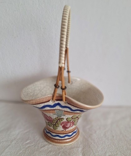 Allgäu pottery handle basket - pottery,