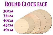 Wooden Wall Round Clock Face