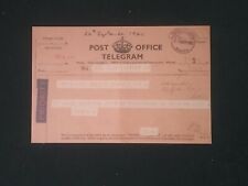 BATTLE OF BRITAIN TELEGRAM SAYING SQDRN LEADER BIRD-WILSON IN HOSPITAL AND OK  