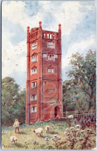Freston antique postcard tower - freston,