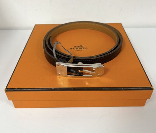 Hermès black slim - belt, size