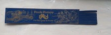 Poole Pottery Blue & Gold Leather Bookmark Stains Marks A Missing Tassel
