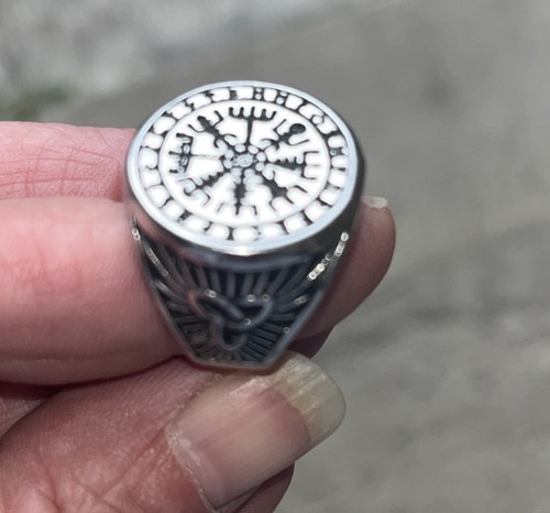 Viking compass vegvisir - compass, ring