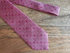 Pink Hermes Tie With Seascape