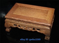  Vintage Oriental Chinese Wood Shelf station handwork Carved Dragon Tables 20492