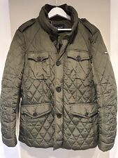 HACKETT QUILTED COAT / Olive Green Holborn Quilt Jacket - Men's RRP £395