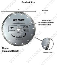 7" Inch Diamond Blade Wet/Dry