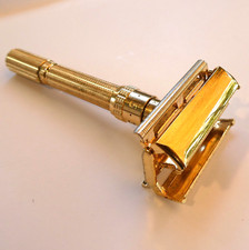 1966 GOLD GILLETTE  🪒  VINTAGE L2 ARISTOCRAT SAFETY RAZOR USA ADJUSTABLE RARE !