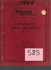 Triumph Tiger Cub 1965 T20 T20SS T20SH,200cc Parts Catalogue #10  #585