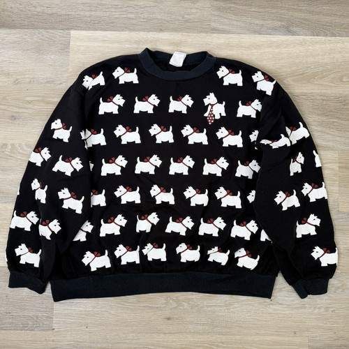 Vtg granny puff print - puff, scottie