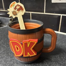 Universal Epic Nintendo World Donkey Kong Country DK Barrel Float Mug Cup Spoon