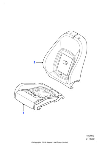 Jaguar squab pad d 5 - xf, 5.0