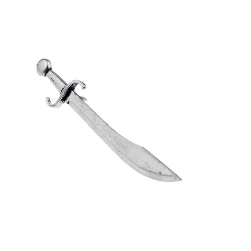 Falchion sword pewter lapel - falchion,
