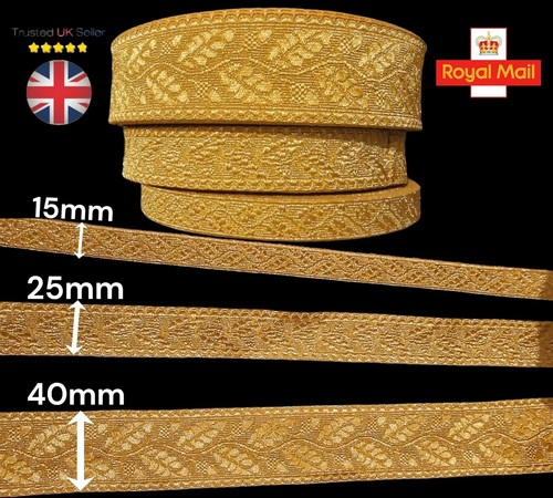 Oak leaf mylar braid gold - leaf,