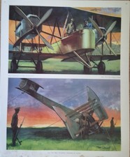 Retro Art Print Of British Aviators Making First Atlantic Crossing By Plane