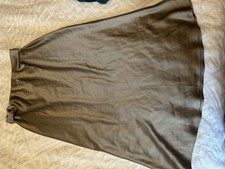 Zara Women's Satin Skirt Green/gold Size L ( A Couple Of Tiny Scuffs )