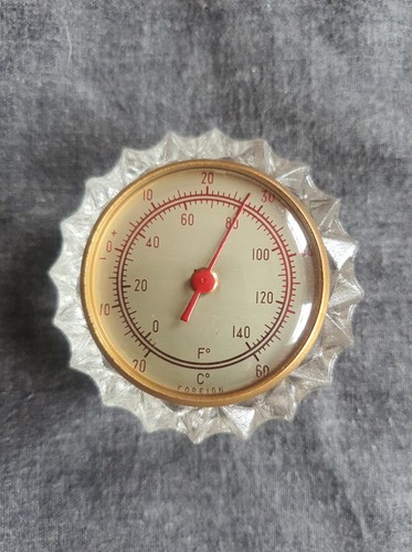Small vintage desk thermometer - vintage,