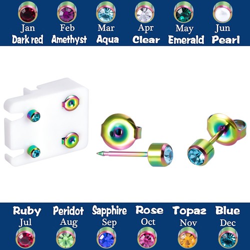 Gem earrings ear studs stud - earrings,