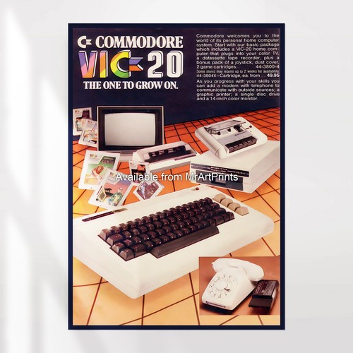 Commodore vic poster - vic-20, retro