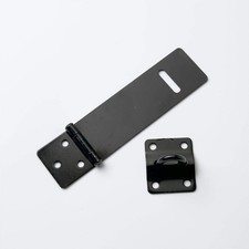 Merriway BH07248 Black Safety Hasp & Staple – 100mm x 30mm x 1.1/4 Inch