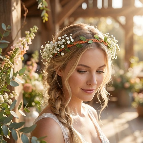 10pcs flower crown headbands - crown,