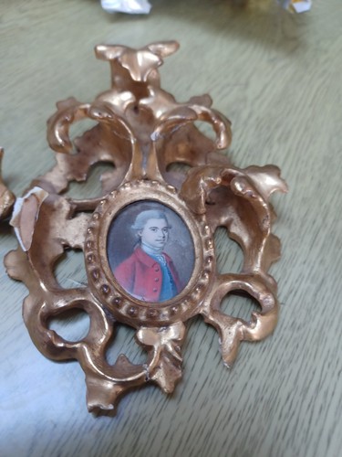 Antique portrait miniature - portrait,