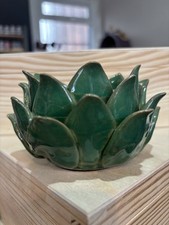 Green Artichoke Tealight Holder - New