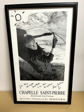 Jean Cocteau Signed Chapelle Saint-Pierre Framed Poster, 1958, 21x13"