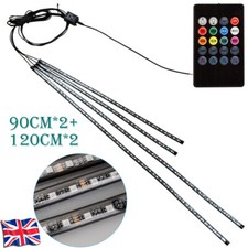 4Pcs RGB LED Under Car Tube