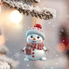 5pcs, Acrylic Snowman