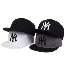 Snapback Cap Mens Womens Flat Peak Baseball Hat Hip Hop Streetwear Adjustable