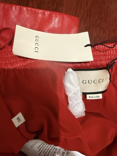 Gucci red leather - red, skirt
