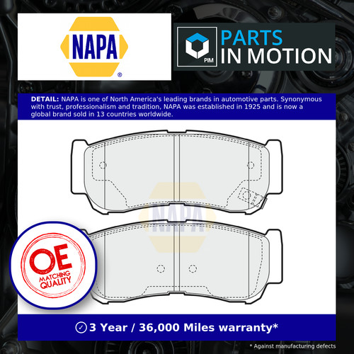 Brake pads set fits - fits, hyundai