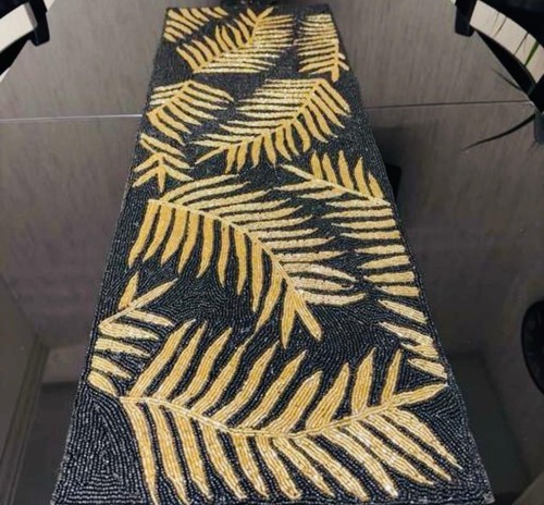Beaded black and - black, gold