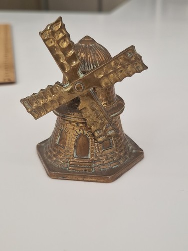 Vintage brass dutch windmill - vintage,
