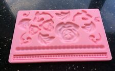 Large Roses, Leaves and Beads Mould for Cake Decorating